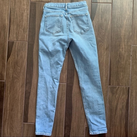 Everlane High Rise Skinny Jeans Light Wash Sz 26 - Picture 5 of 9